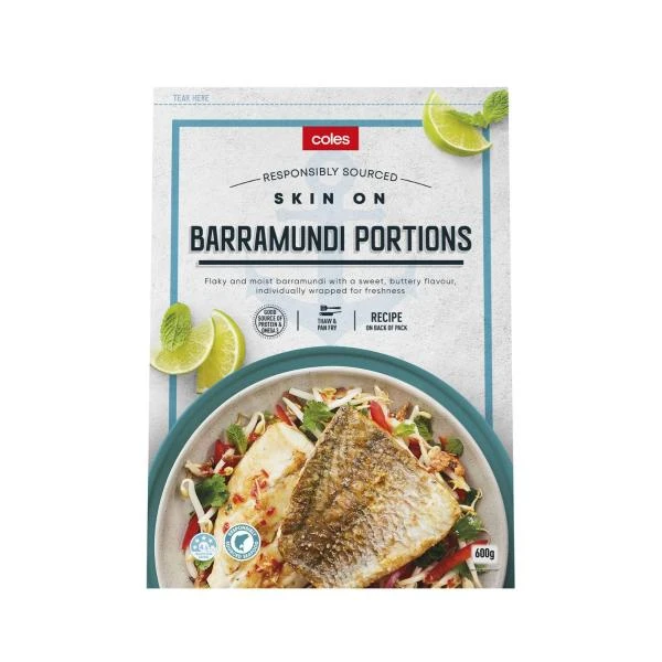 Coles Coles Barramundi Portions Skin On | 600g