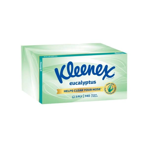 Kleenex Kleenex 3ply Wellbeing Facial Tissues Eucalyptus | 140 pack