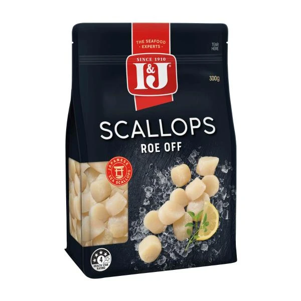 I&J I&J Scallops Roe Off | 300g