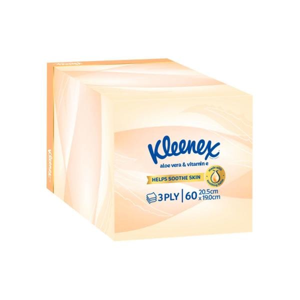 Kleenex Kleenex 3 Ply Wellbeing Aloe Vera Facial Tissues | 60 Pack