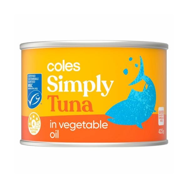 Coles Simply Coles Simply Tuna In Vegetable Oil | 425g