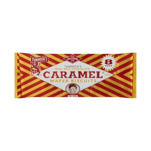 Tunnock'S Tunnock's Caramel Milk Chocolate Wafers Biscuits 8 Pack | 240g