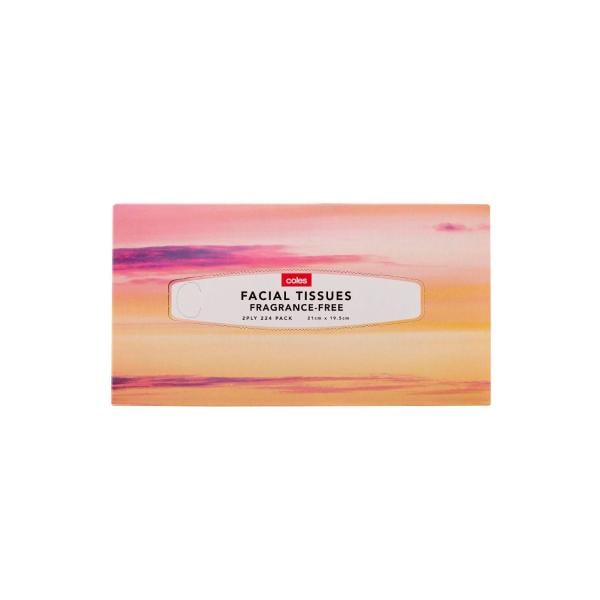 Coles Coles 2-ply Facial Tissues | 224 Pack