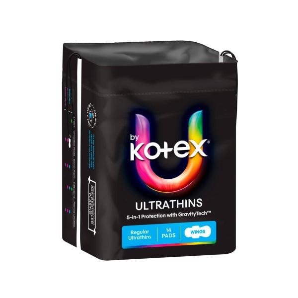 U By Kotex U by Kotex Ultrathin Pads Regular With Wings | 14 pack