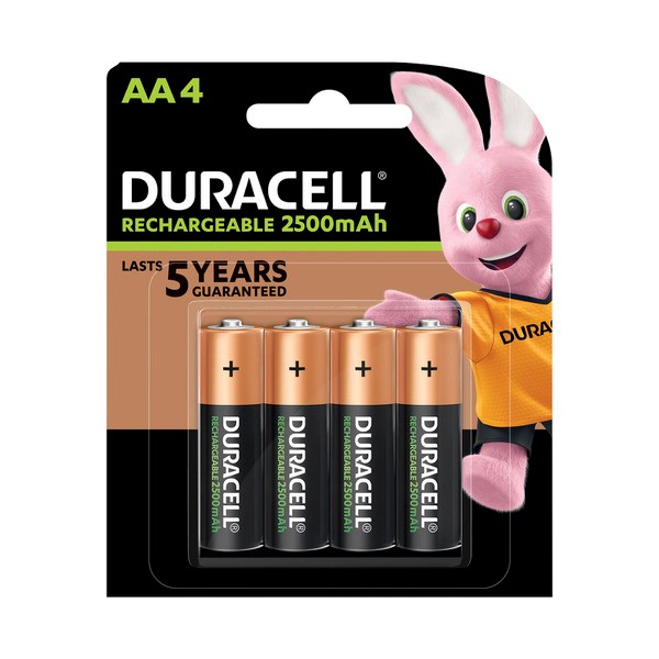 Duracell Recharge Ultra Precharged Rechargeable AA Batteries | 4 pack
