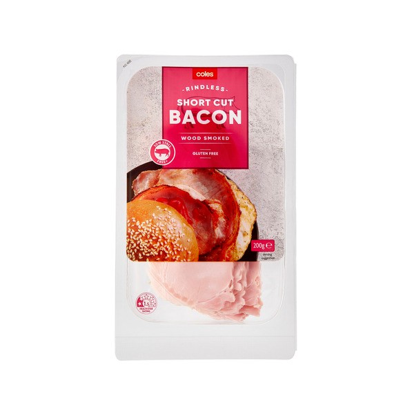 Coles Bacon Shortcut Rindless | 200g