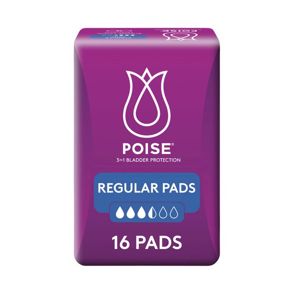 Poise Pads For Bladder Leaks Regular | 16 pack