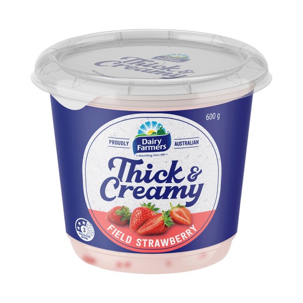 Dairy Farmers Thick & Creamy Strawberry Yoghurt | 600g