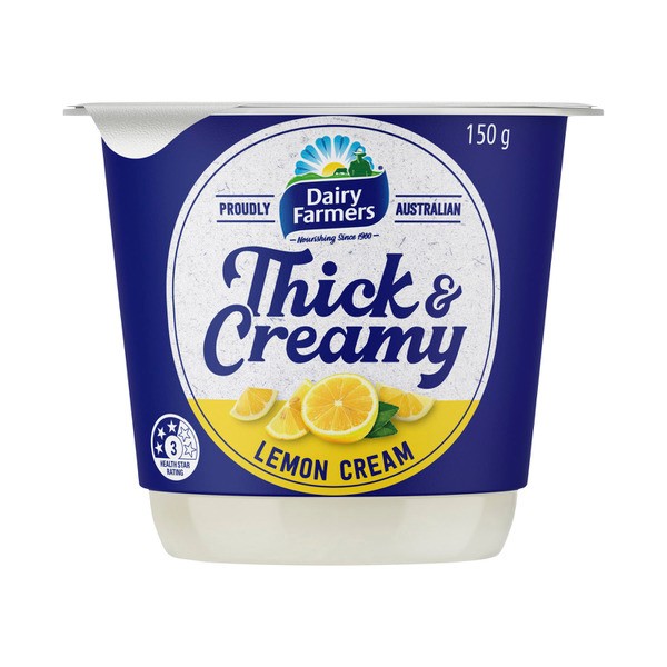 Dairy Farmers Thick & Creamy Lemon Cream Yoghurt | 150g