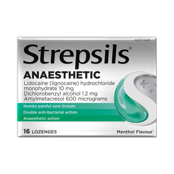 Strepsils Plus Anaesthetic Sore Throat Numbing Pain Relief 16 Lozenges | 1 pack