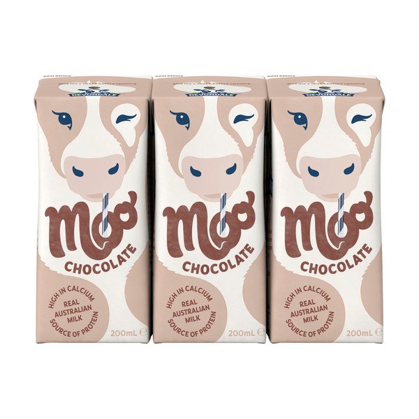 Devondale Moo Chocolate Flavoured Multipack Milk 200mL | 6 pack