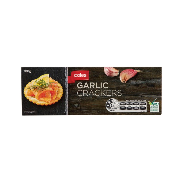 Coles Garlic Crackers | 200g