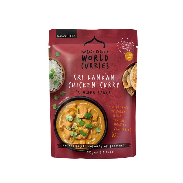 Passage Foods Passage To India Sri Lanka Chicken Curry Simmer Sauce | 375g