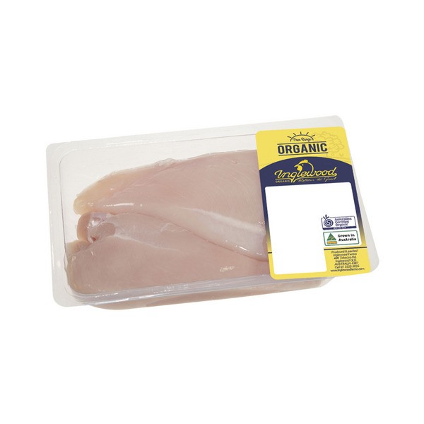 Inglewood Farms Free Range Organic Chicken Breast Fillets Skin Off | approx. 488g each