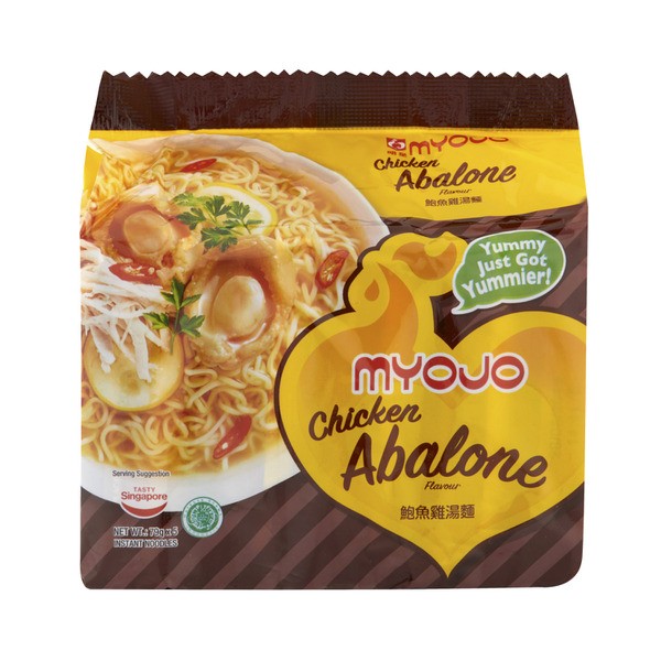Myojo Chicken Abalone Flavour Noodles 5 Pack | 395g