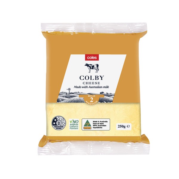 Coles Colby Cheese Block | 250g