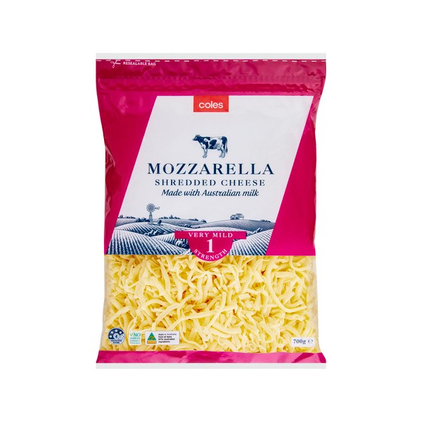 Coles Mozzarella Shredded Cheese | 700g