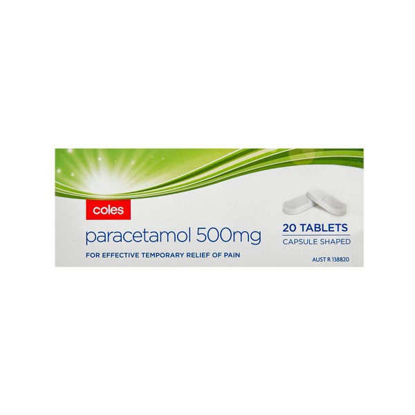 Coles Paracetamol Caplets | 20 pack