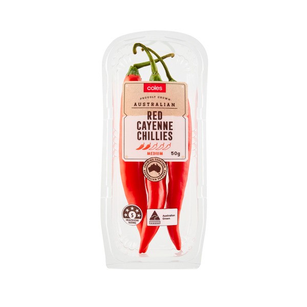 Coles Red Cayanne Chillies | 50g