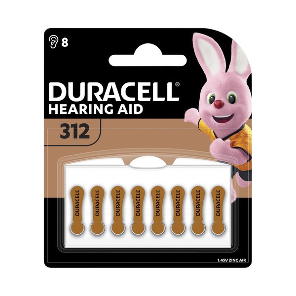Duracell Hearing Aid S312 Batteries | 8 pack