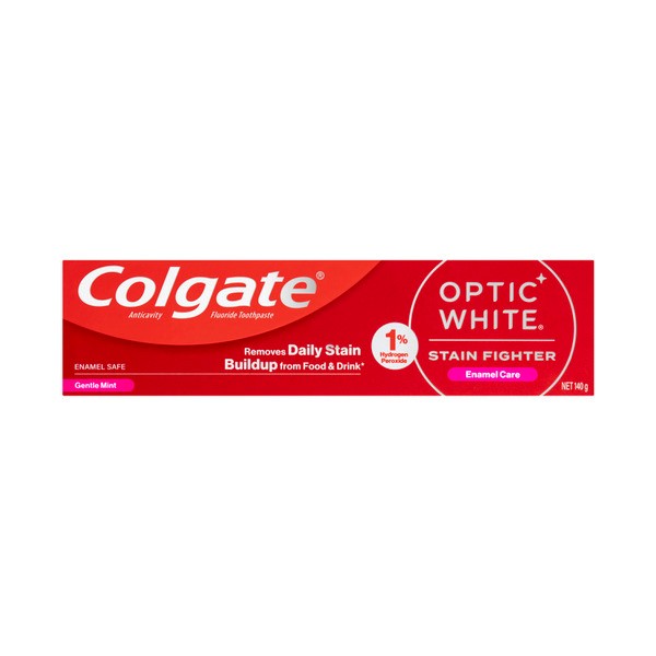 Colgate Optic White Enamel Care Teeth Whitening Toothpaste With 1% Hydrogen Peroxide | 140g