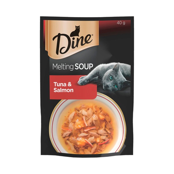Dine Tuna & Salmon Melting Soup Cat Food | 40g
