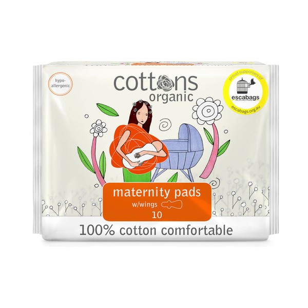 Cottons Organic Maternity Pads | 10 pack