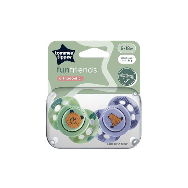 Tommee Tippee Tommee Tippee Fun Style Baby Dummy 2 Pack 6-18m | 2 pack