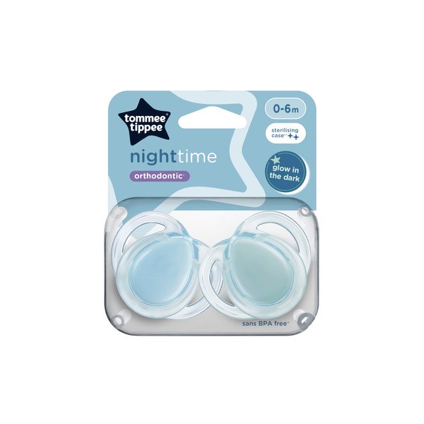 Tommee Tippee Night Time  Baby Dummy 2 Pack 0-6m | 2 pack
