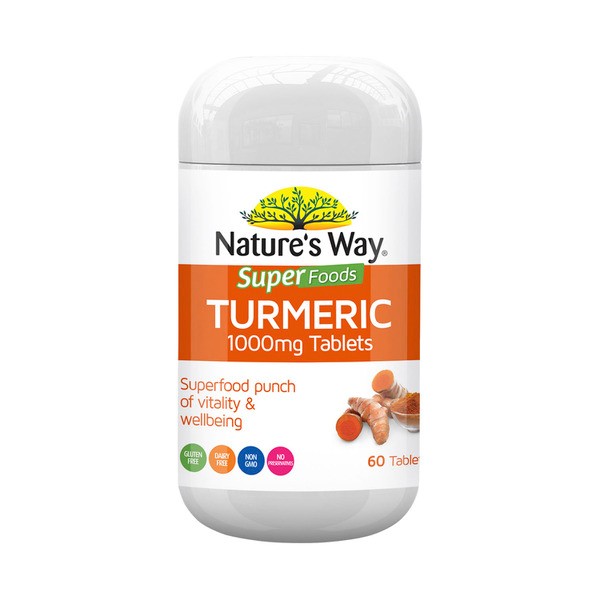Nature's Way Organic Turmeric 1000mg 60 Tablets  | 60 pack