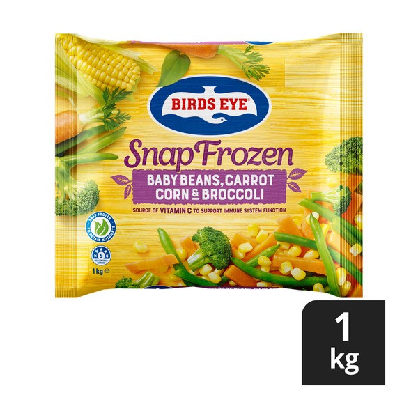 Birds Eye Snap Frozen Baby Beans- Carrot & Corn | 1 kg
