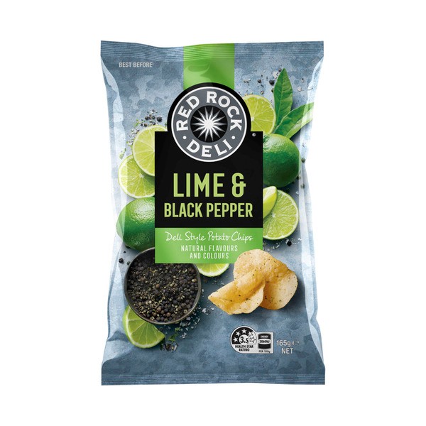 Red Rock Deli Lime & Pepper Potato Chips | 165g