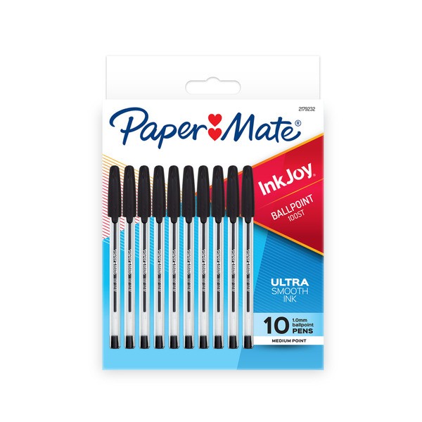Paper Mate Inkjoy Pen Black | 10 pack