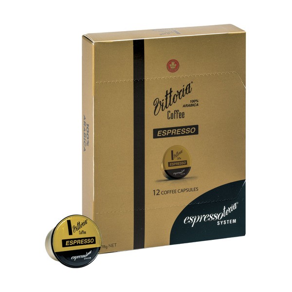 Vittoria Espressotoria Espresso Coffee Capsules 12 pack | 78g