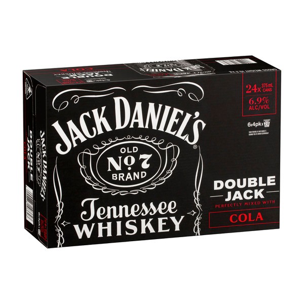 Jack Daniels Double Jack and Cola Can 375mL | 24 Pack