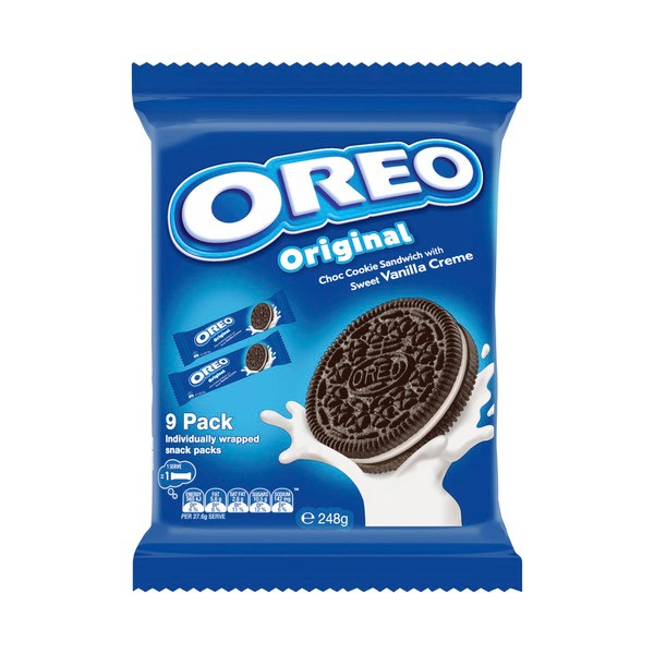 Oreo Original Grab & Go Cookies 9 Pack | 248g