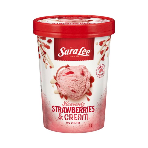 Sara Lee Strawberries & Cream Ice Cream Tub | 1L