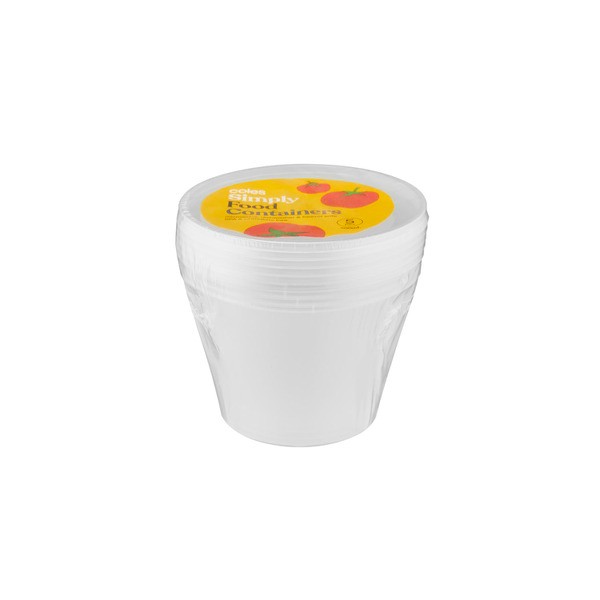 Coles Simply Food Containers 500mL | 5 pack