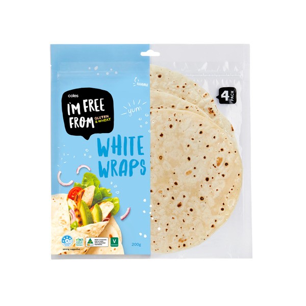 Coles I'M Free From White Wraps | 200g
