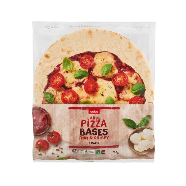 Coles Thin & Crispy Pizza Base Large 12inch | 750g