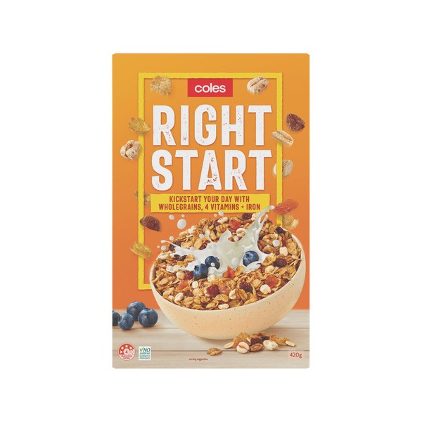 Coles Right Start Fruit & Fibre Cereal | 420g