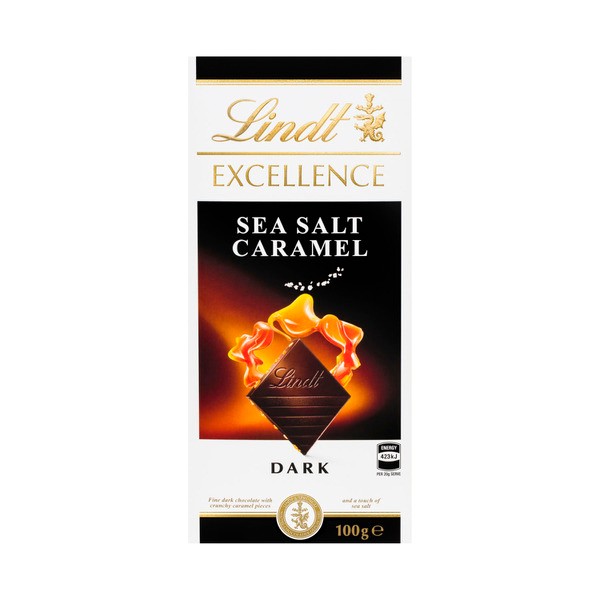 Lindt Excellence Sea Salt Caramel Dark Chocolate Block | 100g
