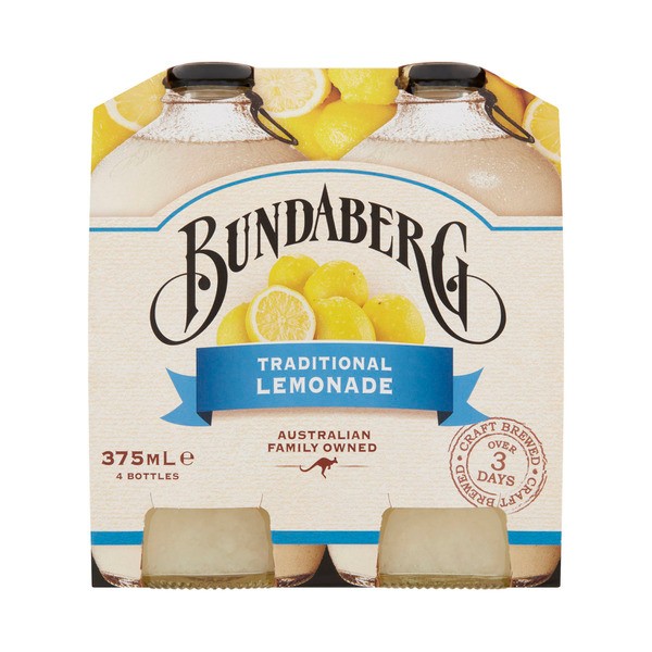 Bundaberg Craft Brewed Drink Traditional Lemonade 4x375mL | 4 pack