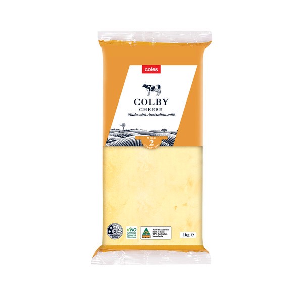 Coles Australian Colby Cheese | 1kg