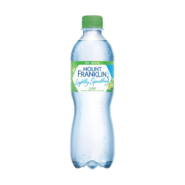 Mount Franklin Lightly Sparkling Water Lime Bottle | 450mL