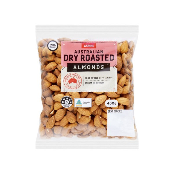 Coles Dry Roasted Almonds | 400g