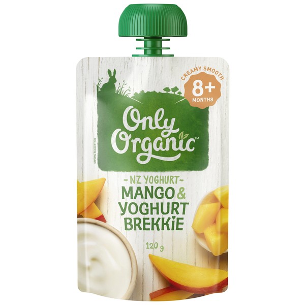 Only Organic Mango & Yoghurt Brekkie Baby Food Pouch 8+ Months | 120g