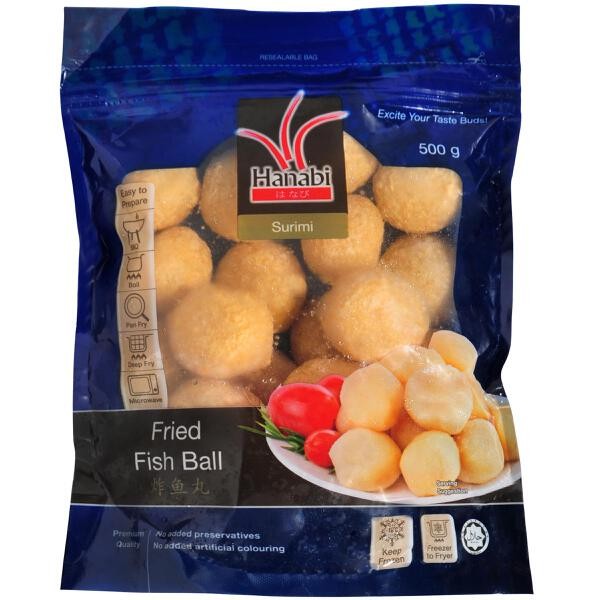 Hanabi Frozen Surimi Fried Fish Balls | 500g