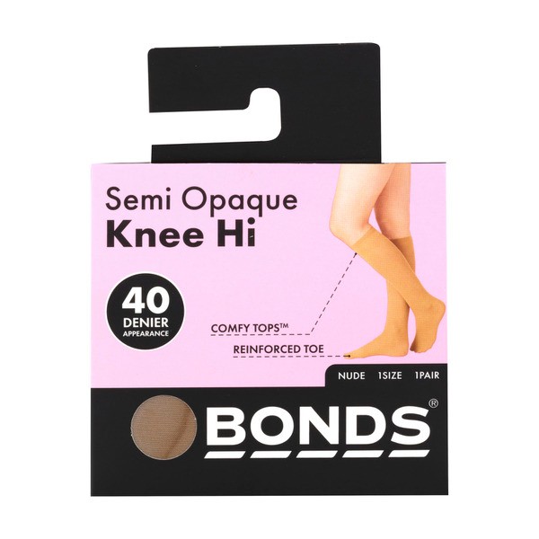 Bonds Opaque Tights Knee Hi 40 Denier Nude 1 size | 1 pack