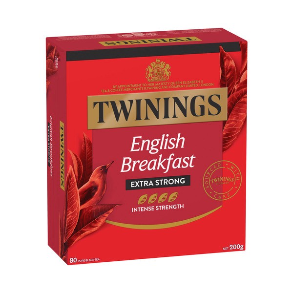 Twinings English Breakfast Extra Strong Tea Bags 80 pack | 200g